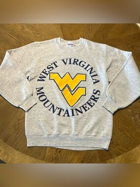 Vintage Velva Sheen West Virginia Mountaineers Sweatshirt M Gray